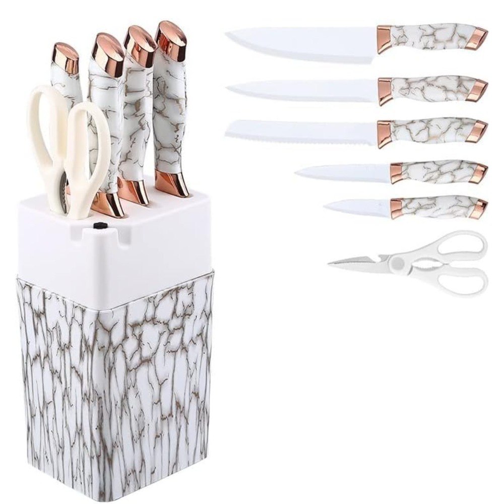 Set De Cuchillos X5 Blanco