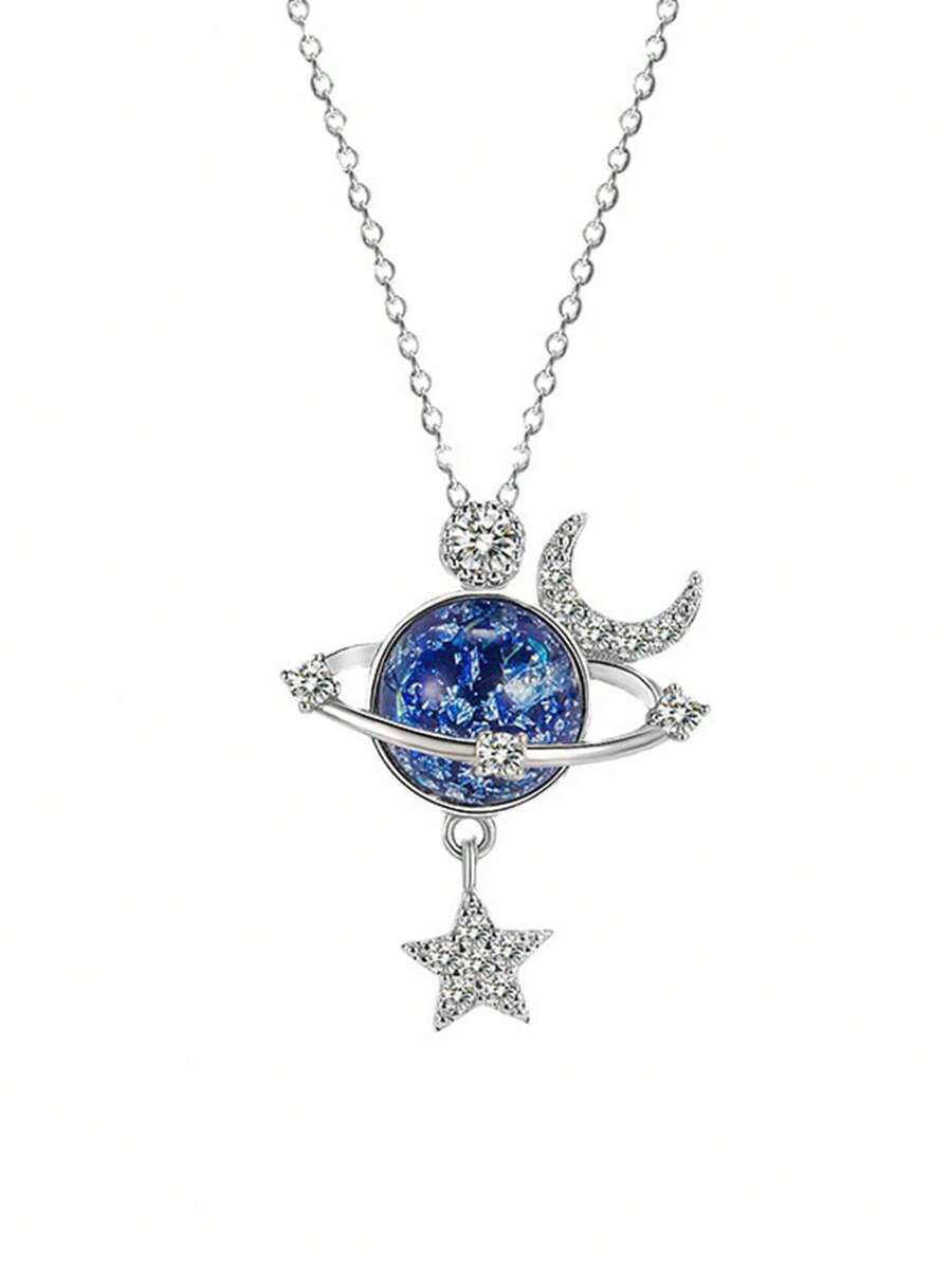 Miniatura 3 de Collar Galaxia Azul Estrellas +CAJAREGAL