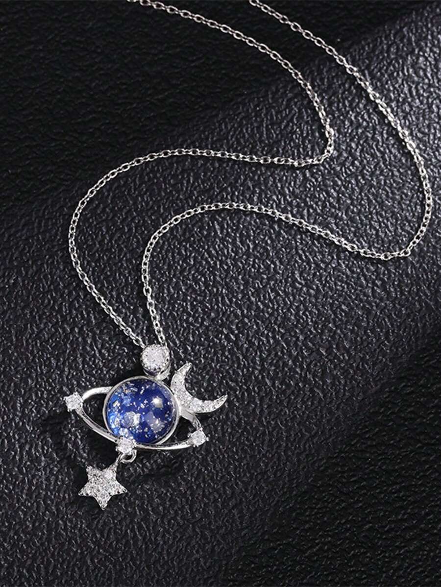 Miniatura 2 de Collar Galaxia Azul Estrellas +CAJAREGAL