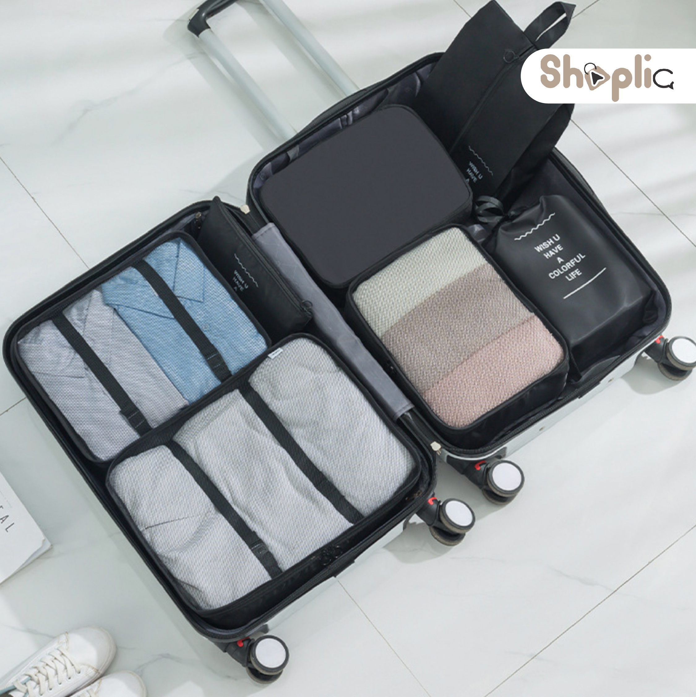 BOLSAS VIAJE X7 PIEZAS IMPERMEABLE ORGA