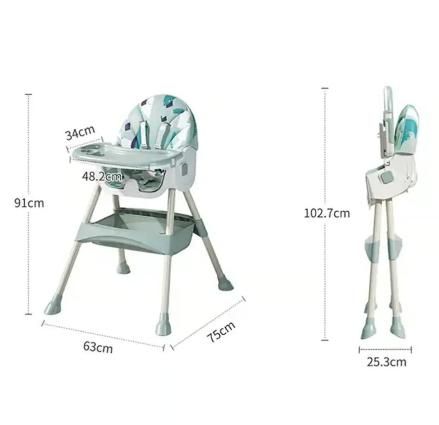 Miniatura 3 de Silla De Comer Para Bebé 2 En 1 Mecedora