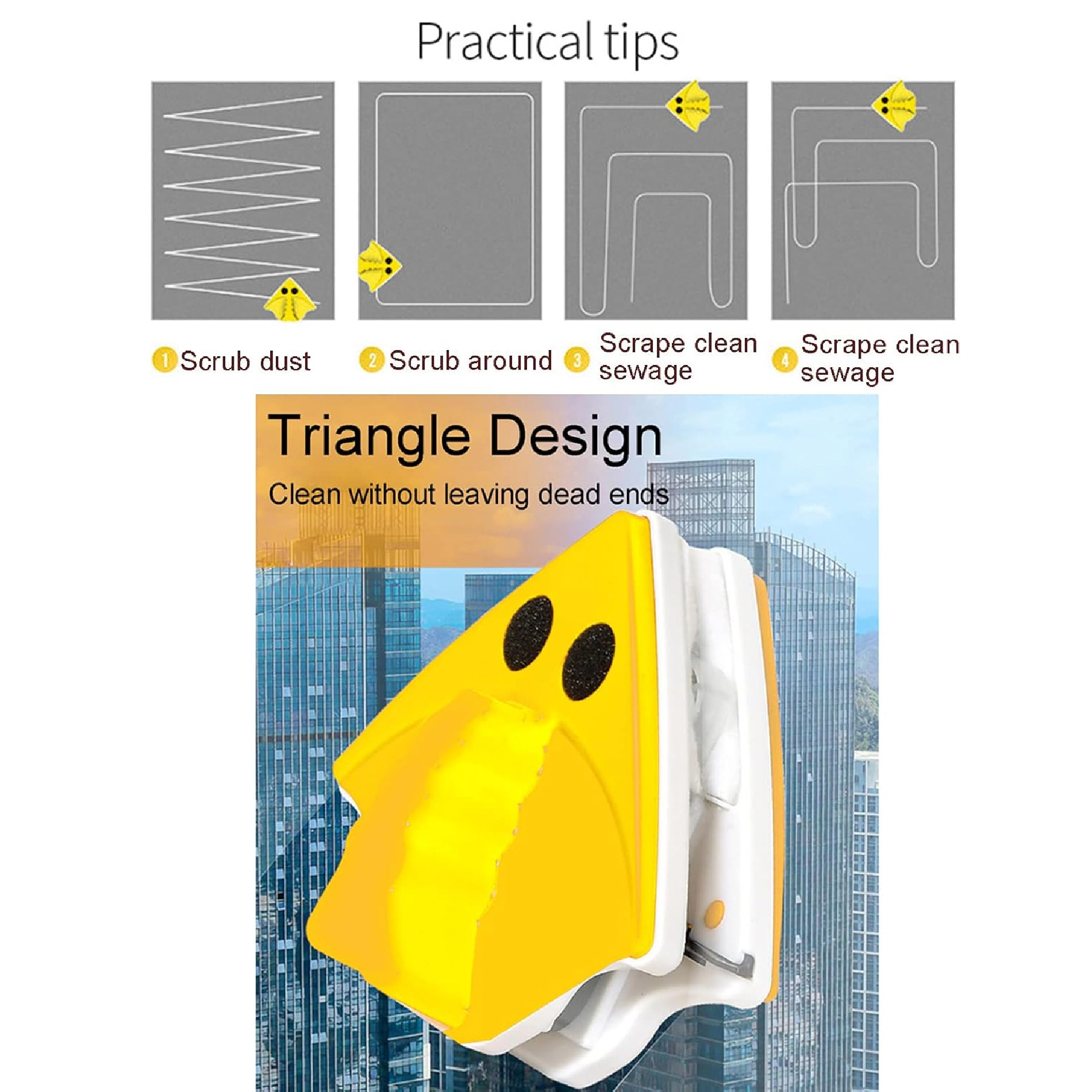 Miniatura 4 de Limpiador Ventanas Magnetico Triangular