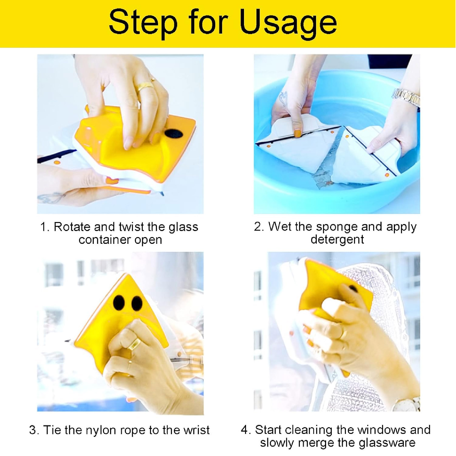 Miniatura 3 de Limpiador Ventanas Magnetico Triangular