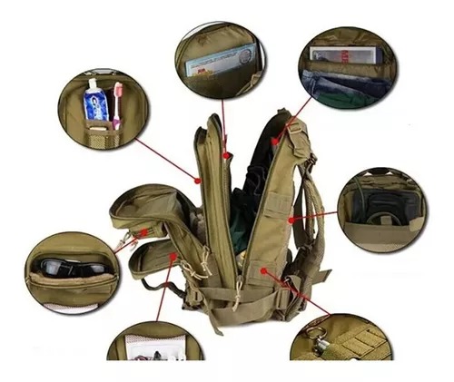 Miniatura 5 de Mochila táctica Militar de30 litros