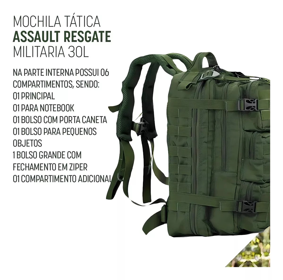 Miniatura 2 de Mochila táctica Militar de30 litros