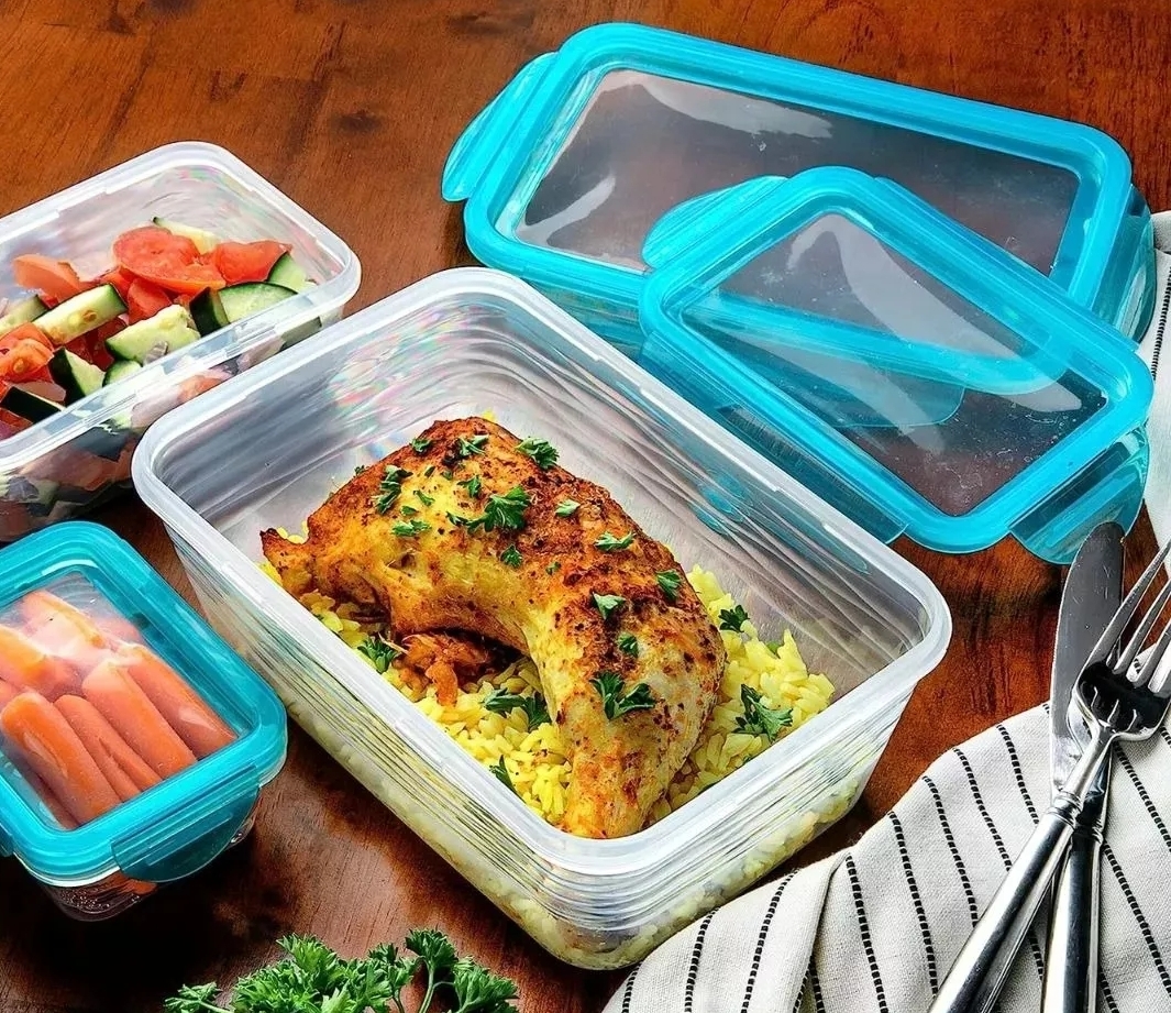 Contenedores de comida con tapa en sili