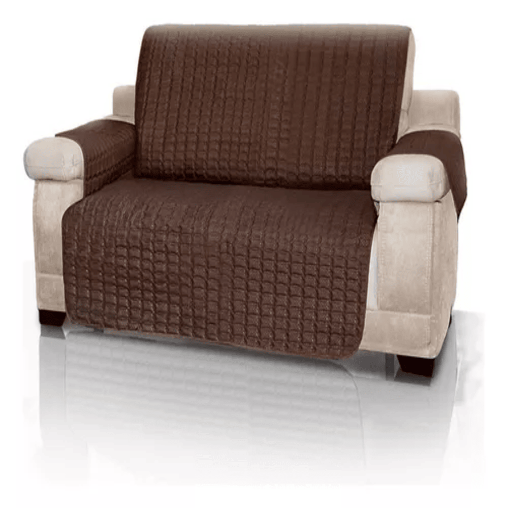 Forro Protector De Sofá  Café 2 Puestos