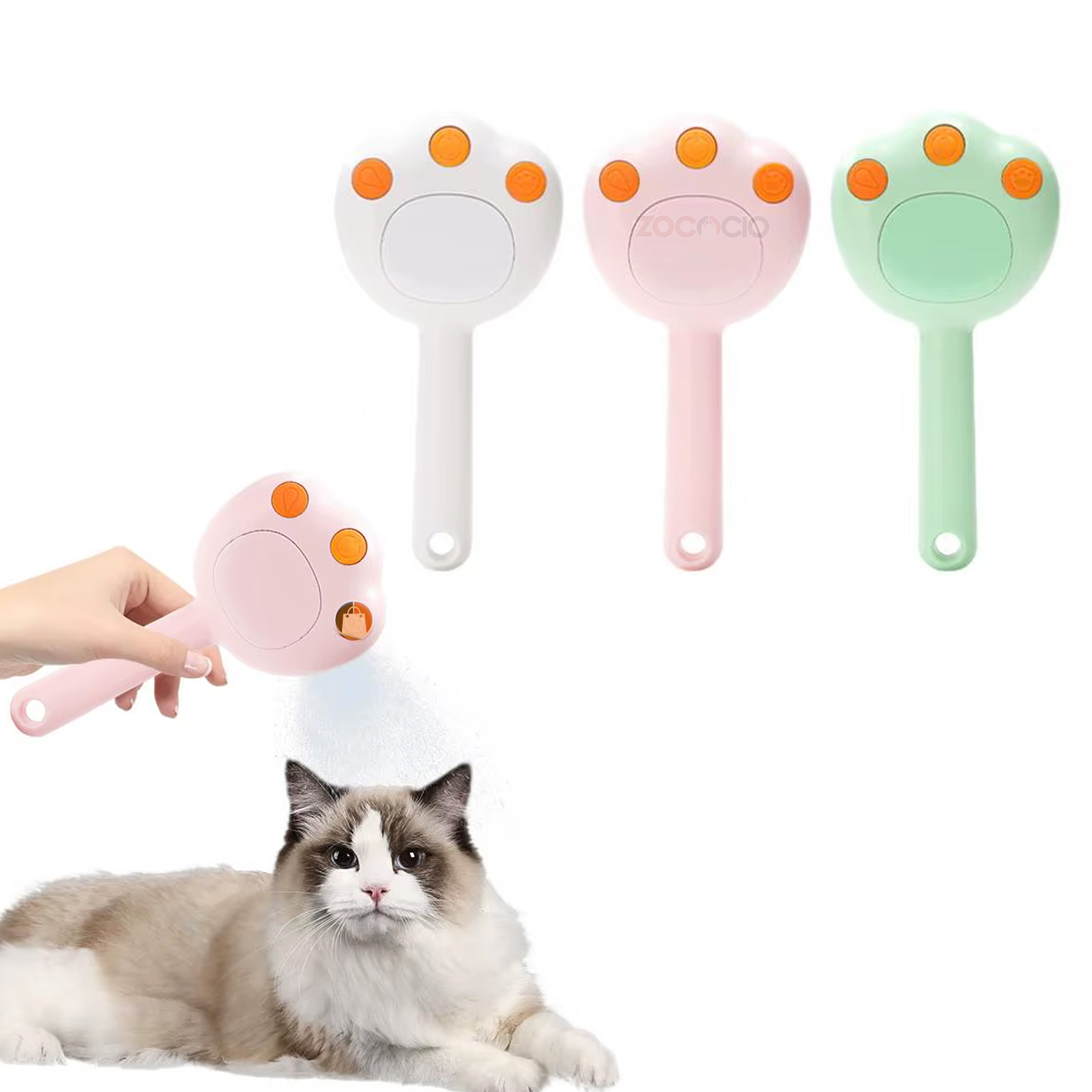 Cepillo Aseo Para Gatos Y Perros Pulveri