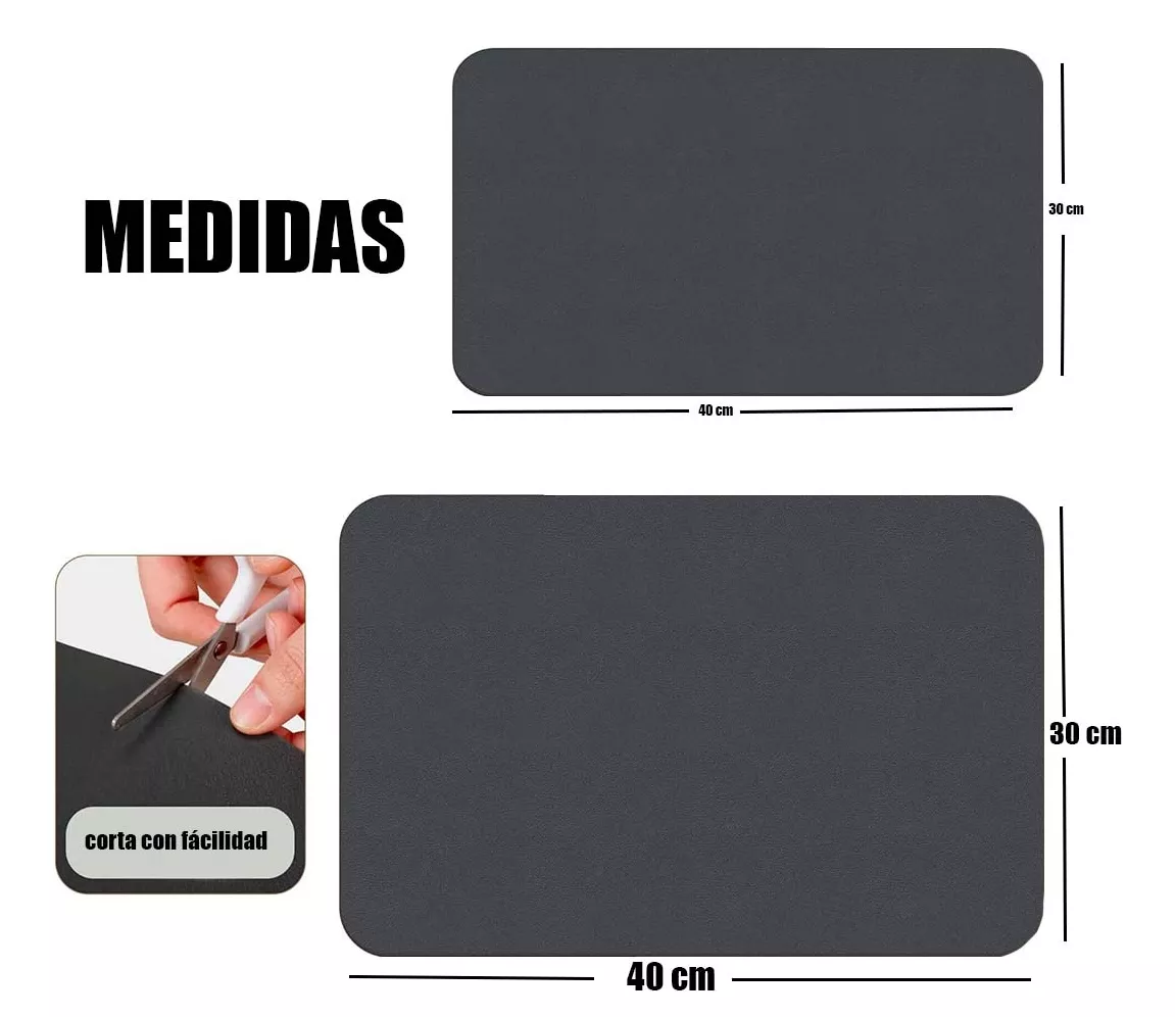 Miniatura 6 de Kit X2 Tapetes Absorbente Cocina Humeda