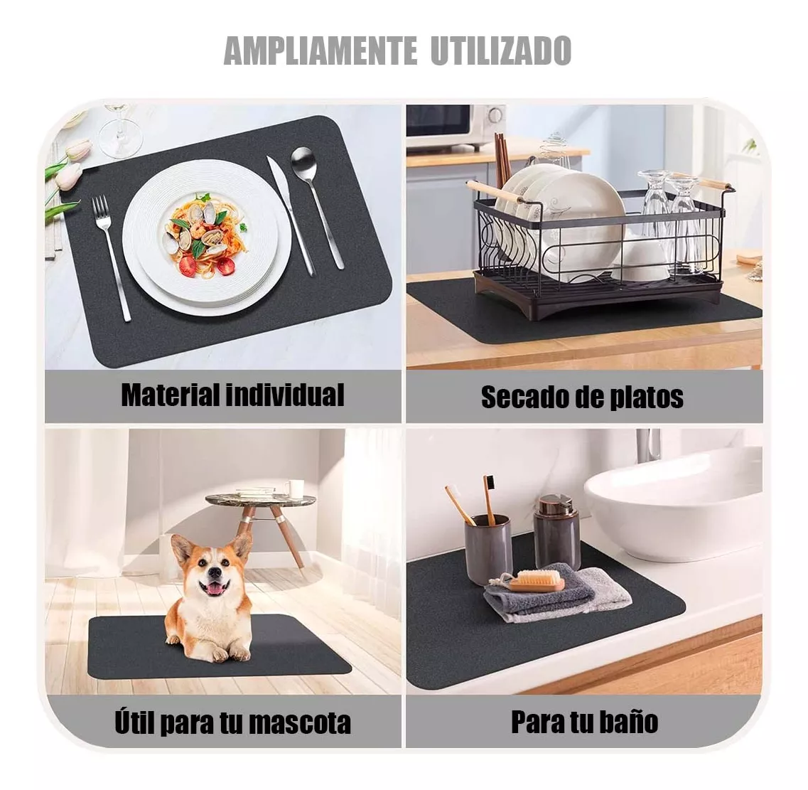Miniatura 3 de Kit X2 Tapetes Absorbente Cocina Humeda