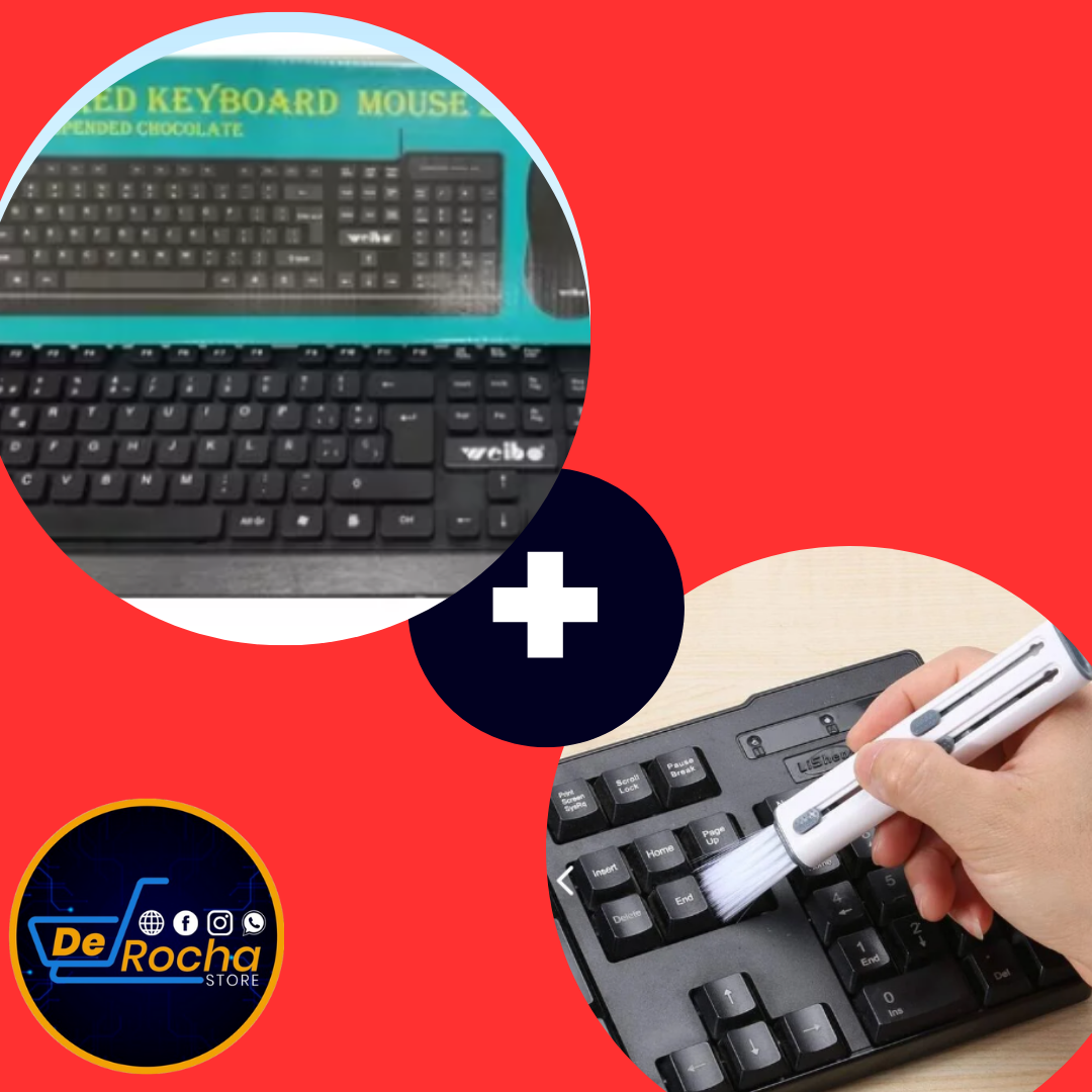 combo teclado alambrico+limpiador