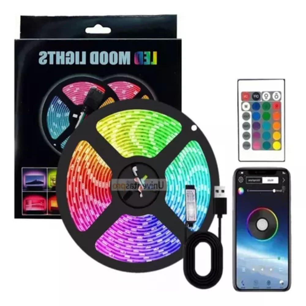 Miniatura 1 de Cinta Led Tira Luces 5mts Rgb Multicolor