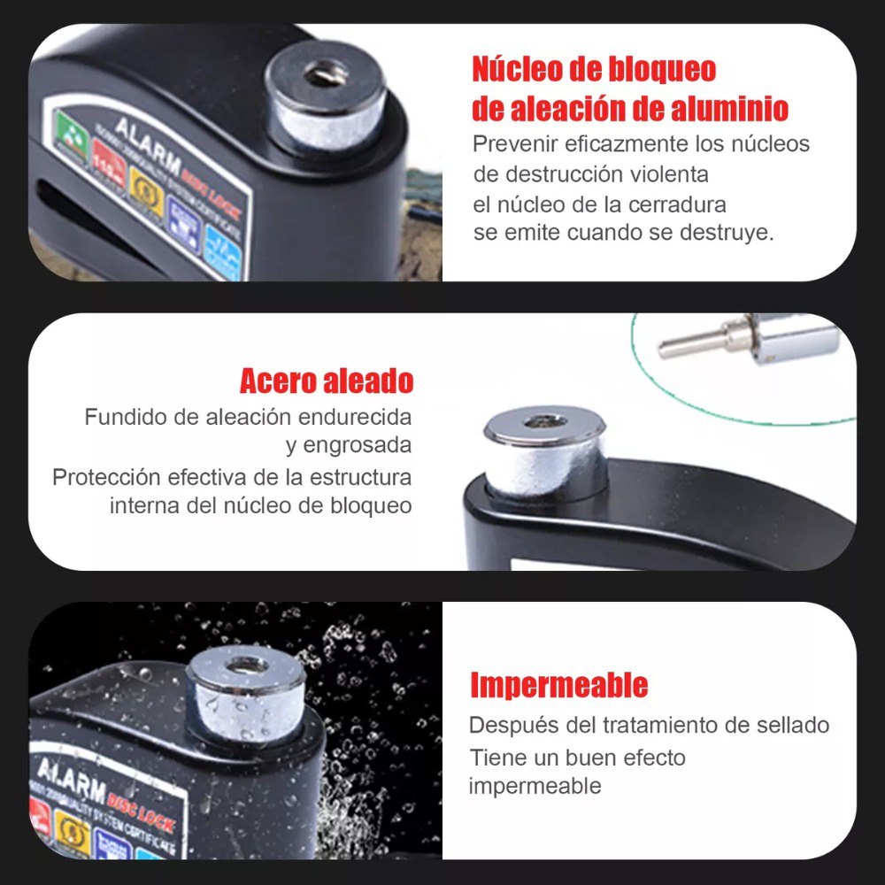 Candado De Seguridad Freno Disco Moto