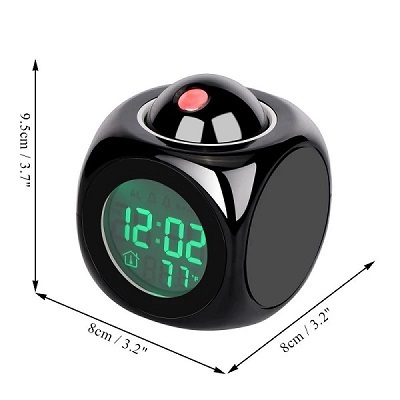 RELOJ DE PROYECCION CON ALARMA BLANCO
