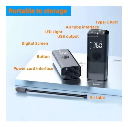 Miniatura 1 de INFLADOR PORTATIL LLZ-668