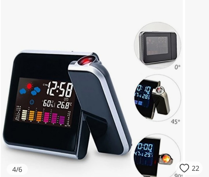 Miniatura 5 de RELOJ DE PROYECCION CON ALARMA NEGRO