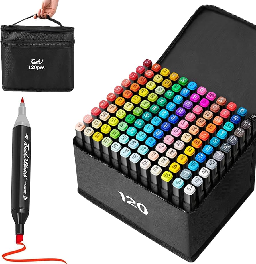 Plumones Punta De Pincel 120 Colores
