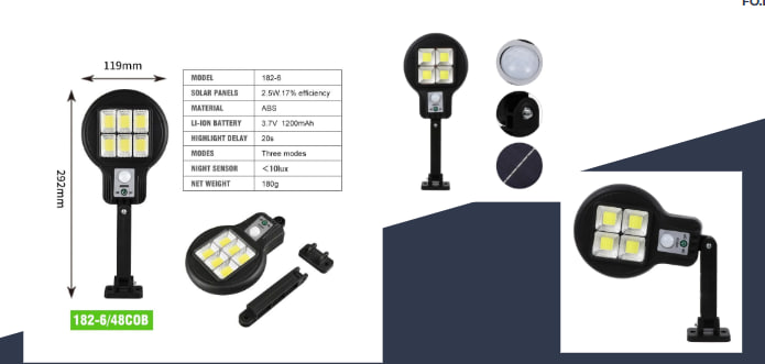 AMPARA SOLAR CON SENSOR 182-6