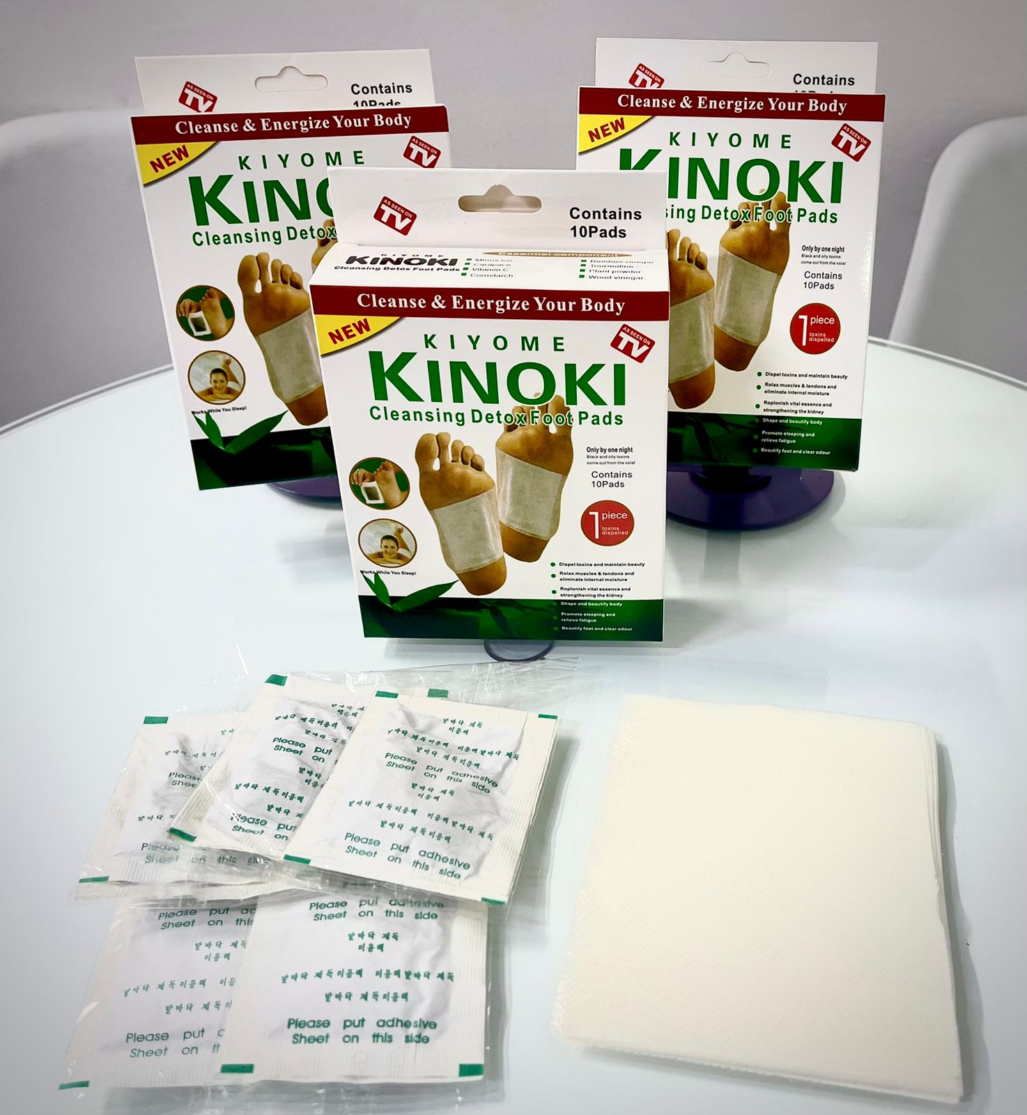 10 PARCHES DETOX KINOKI PARA PIES