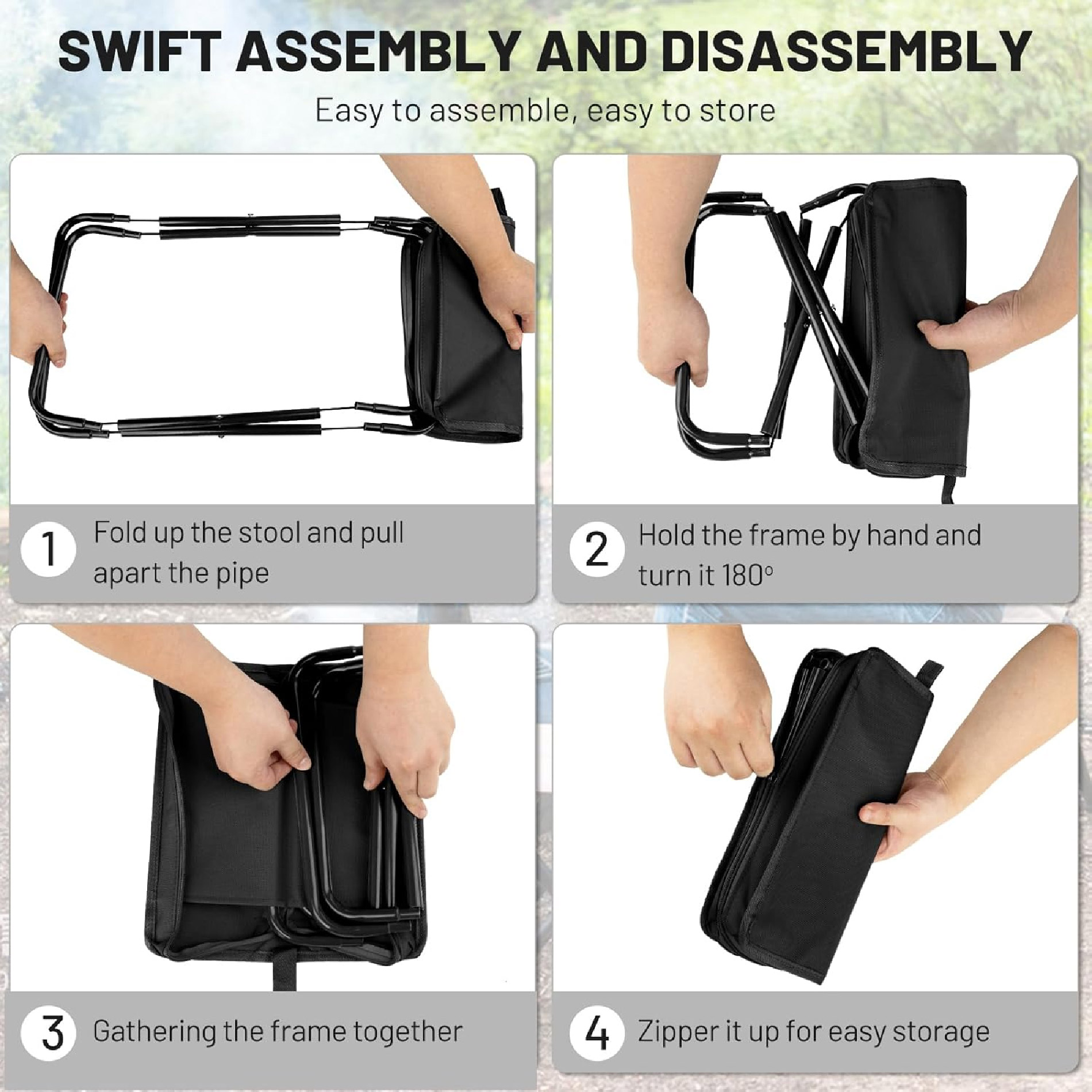 Miniatura 6 de Silla Plegable Portátil Camping Estuche