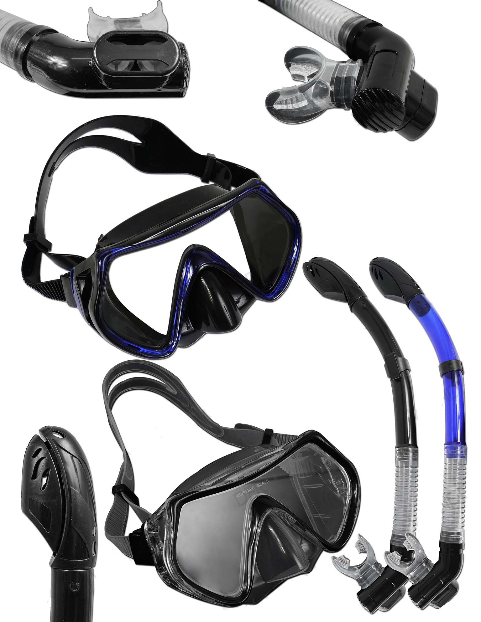 Careta y snorkel para buceo