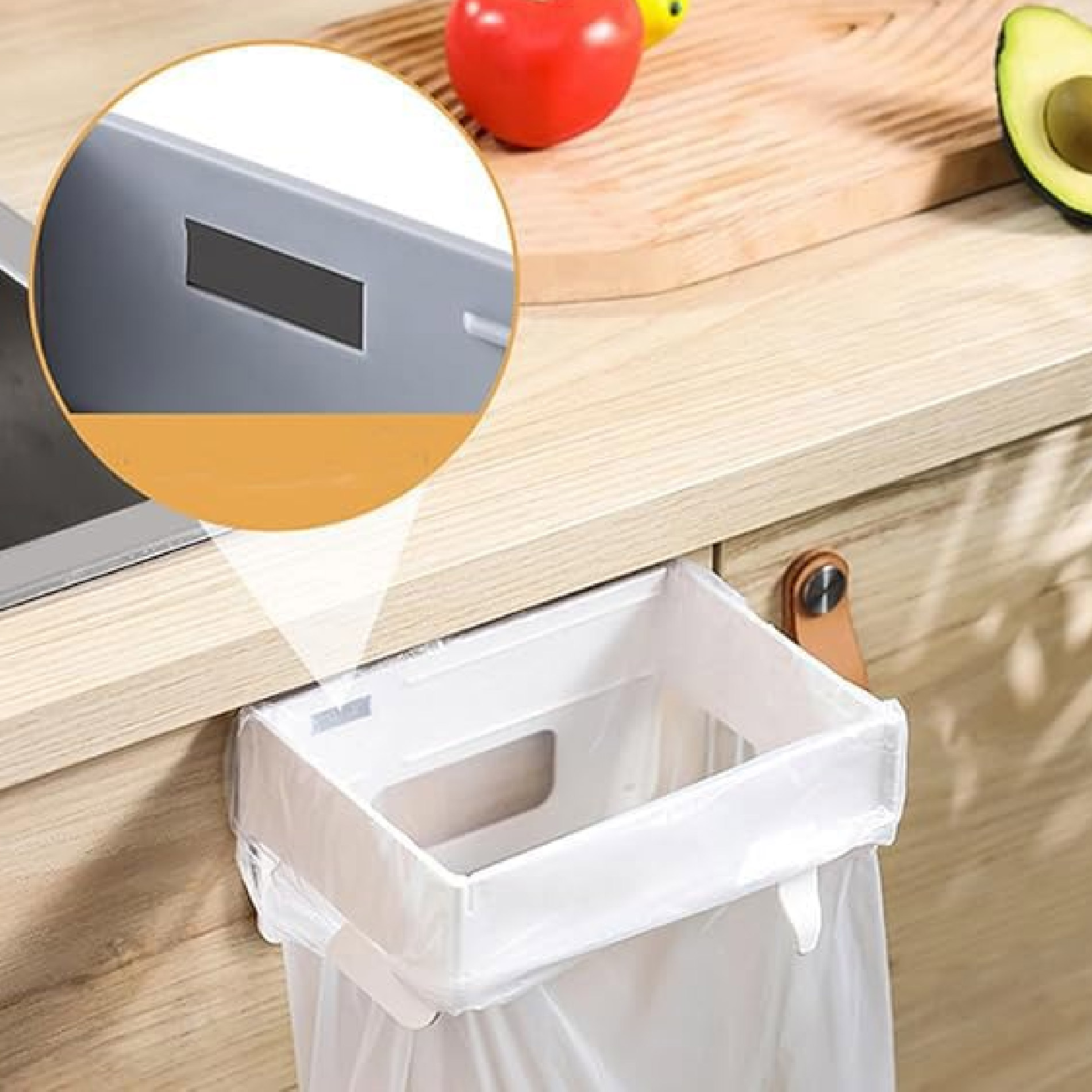 Vista 3 de Soporte Bolsa Basura Plegable Adhesivo