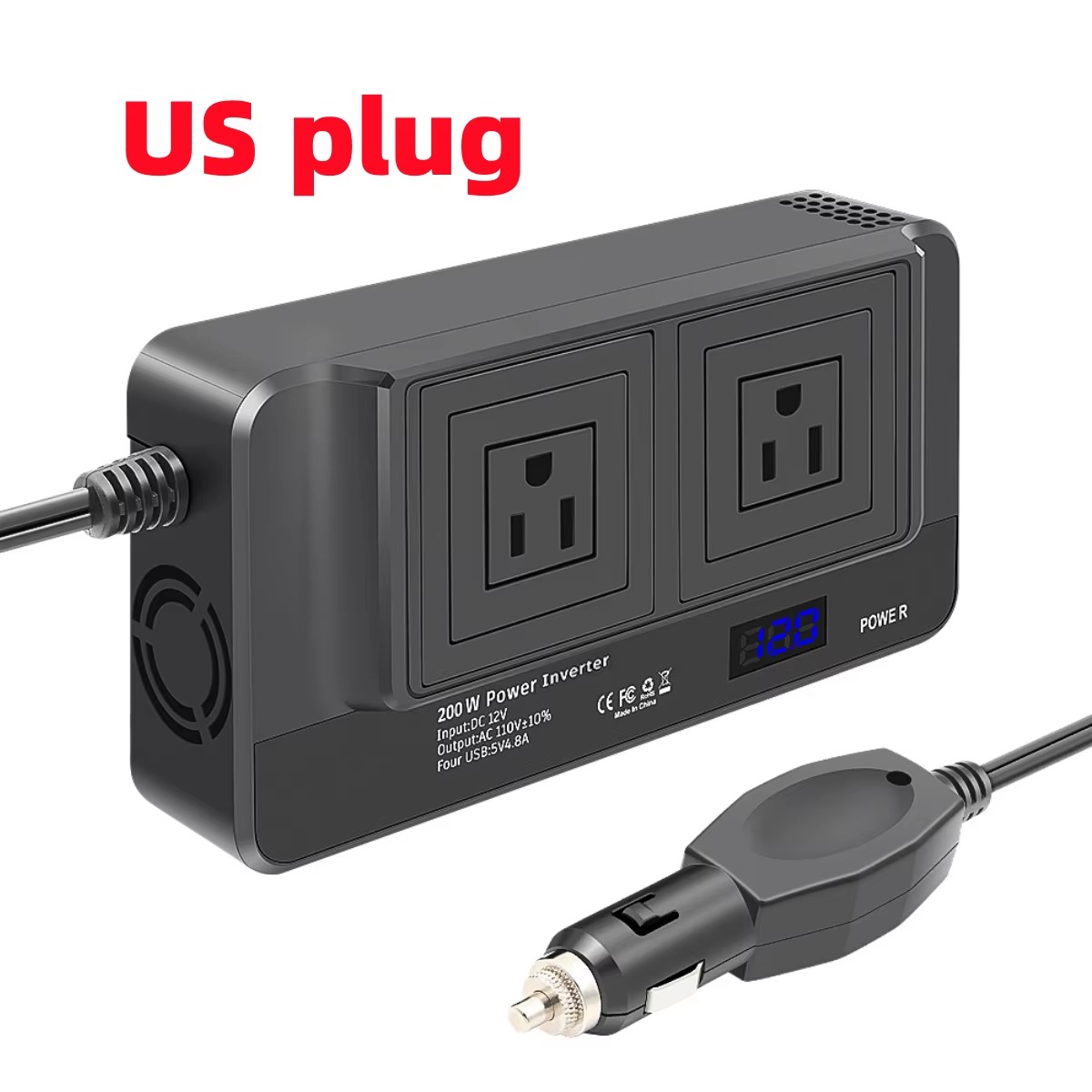 Inversor De Corriente Para Auto 200W