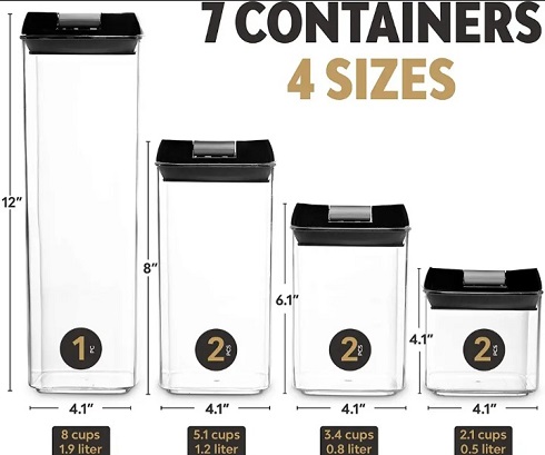 Miniatura 9 de SET DE 7 CONTENEDORES PARA COCINA