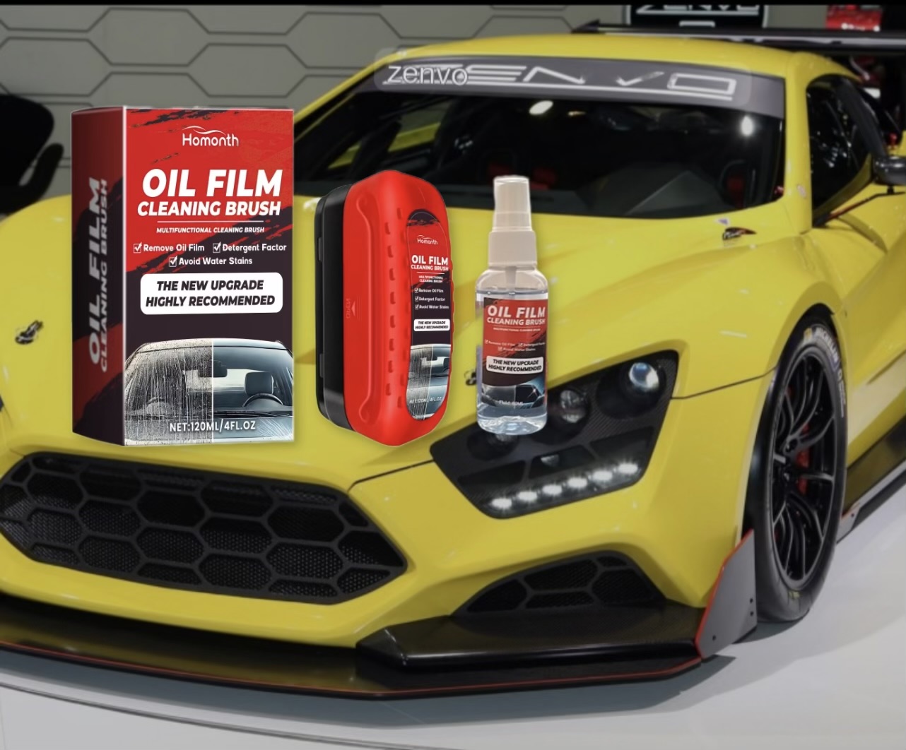 Cepillo limpia vidrios + repuesto