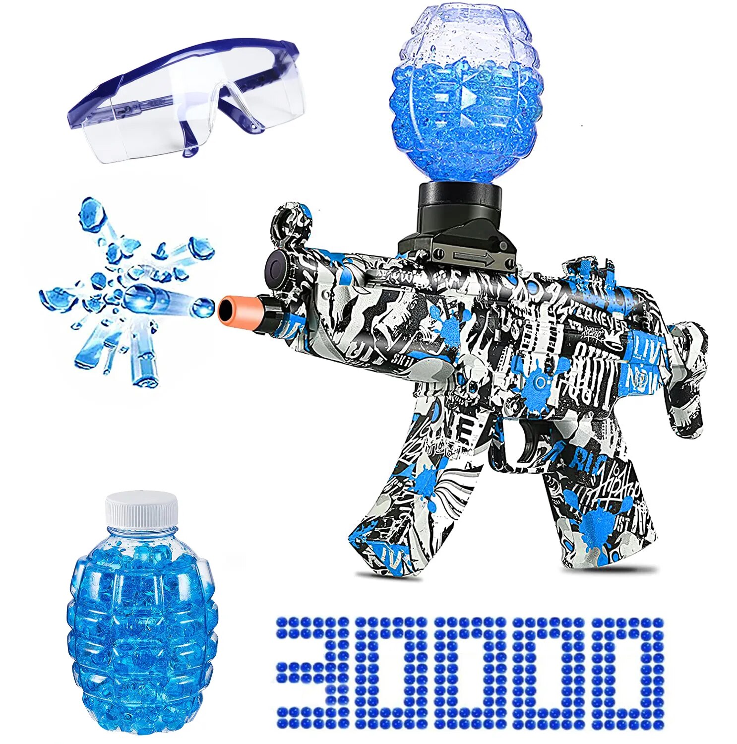 PISTOLA ORBIS + ACCESORIOS +10 MIL BOLAS