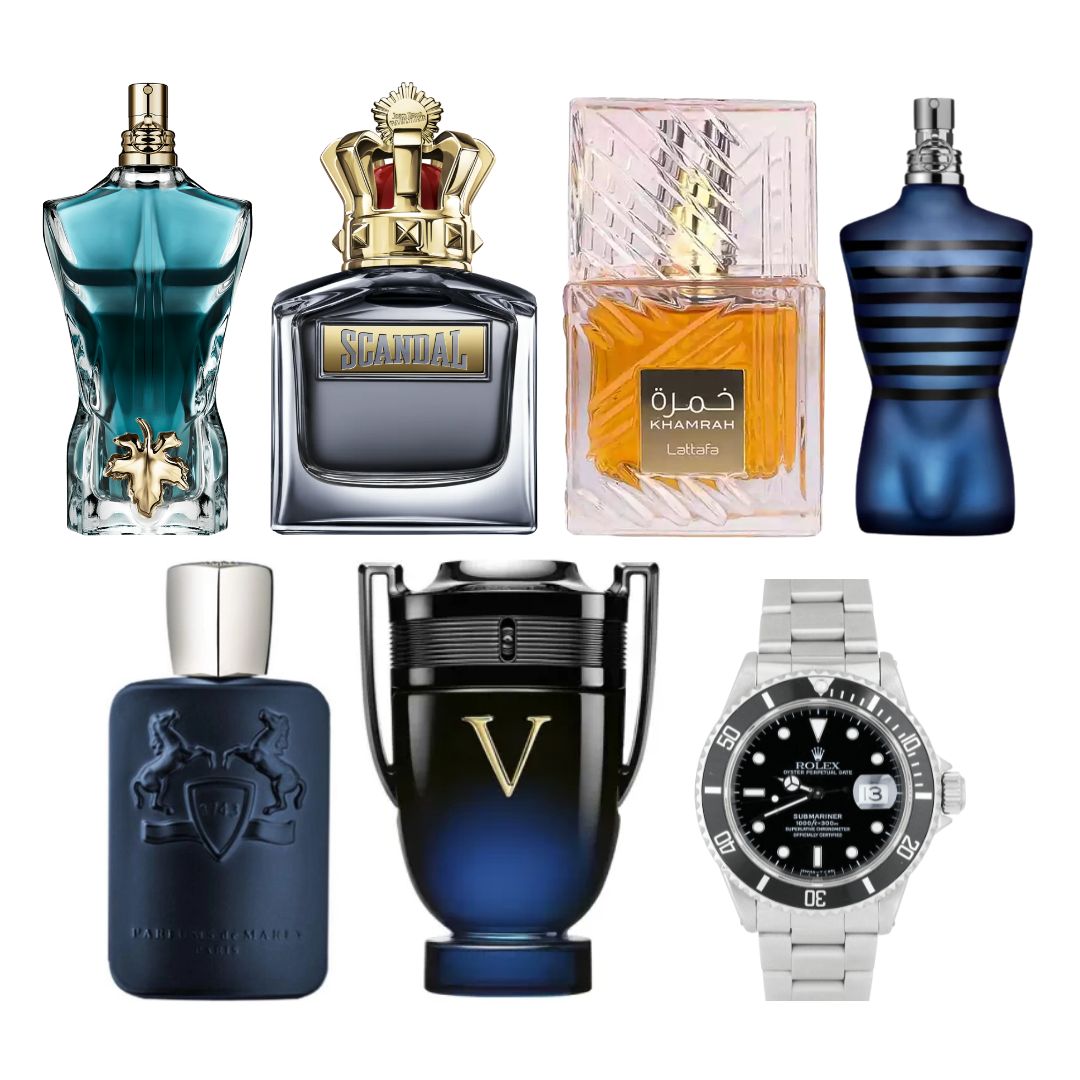 COMBO ADVANCE 6 PERFUMES + 1 ROLEX RELOJ