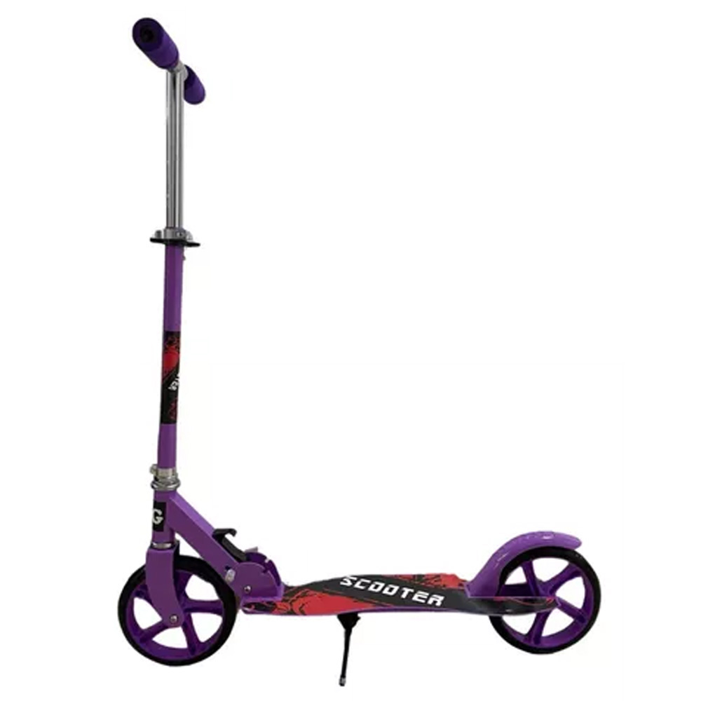 ¡Scooter Plegable Metal Rueda Grande Purp! 🛴✨ 3