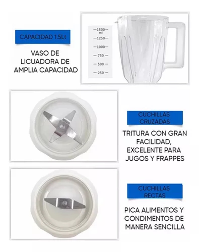 Licuadora 2 en 1 Multicolor