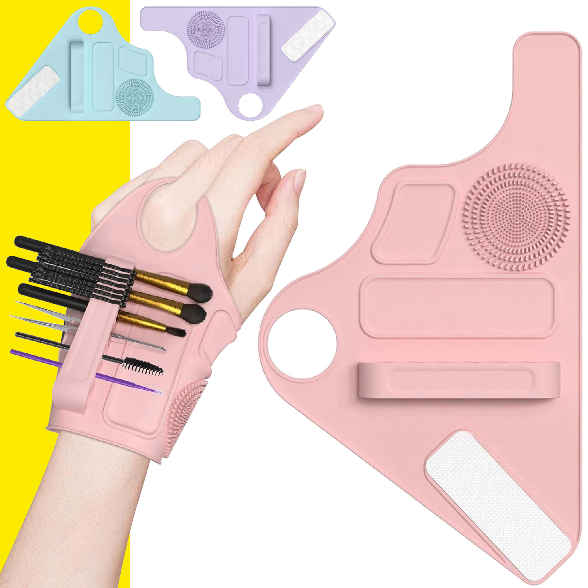 Vista 6 de Pulsera Soporte Brochas Maquillaje Mano