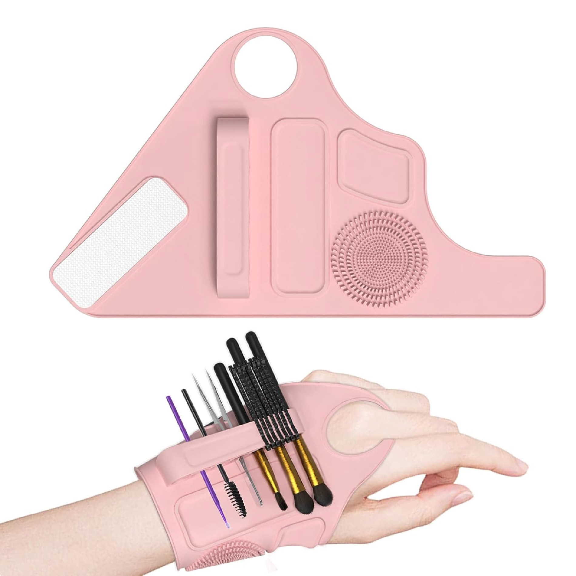 Vista 10 de Pulsera Soporte Brochas Maquillaje Mano