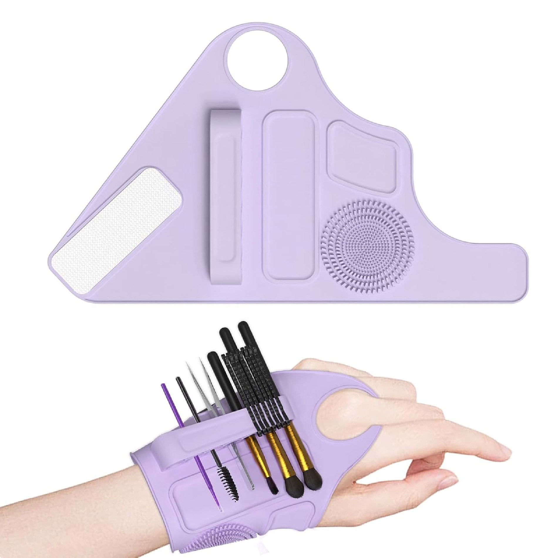 Vista 9 de Pulsera Soporte Brochas Maquillaje Mano