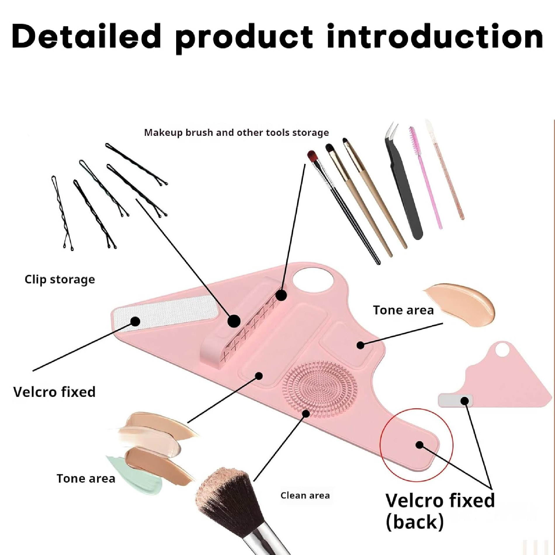 Vista 7 de Pulsera Soporte Brochas Maquillaje Mano