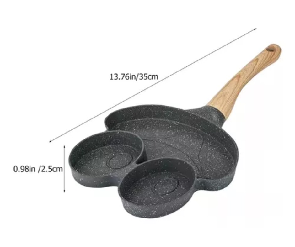 Sarten 3 Puestos Panqueques Revestimient