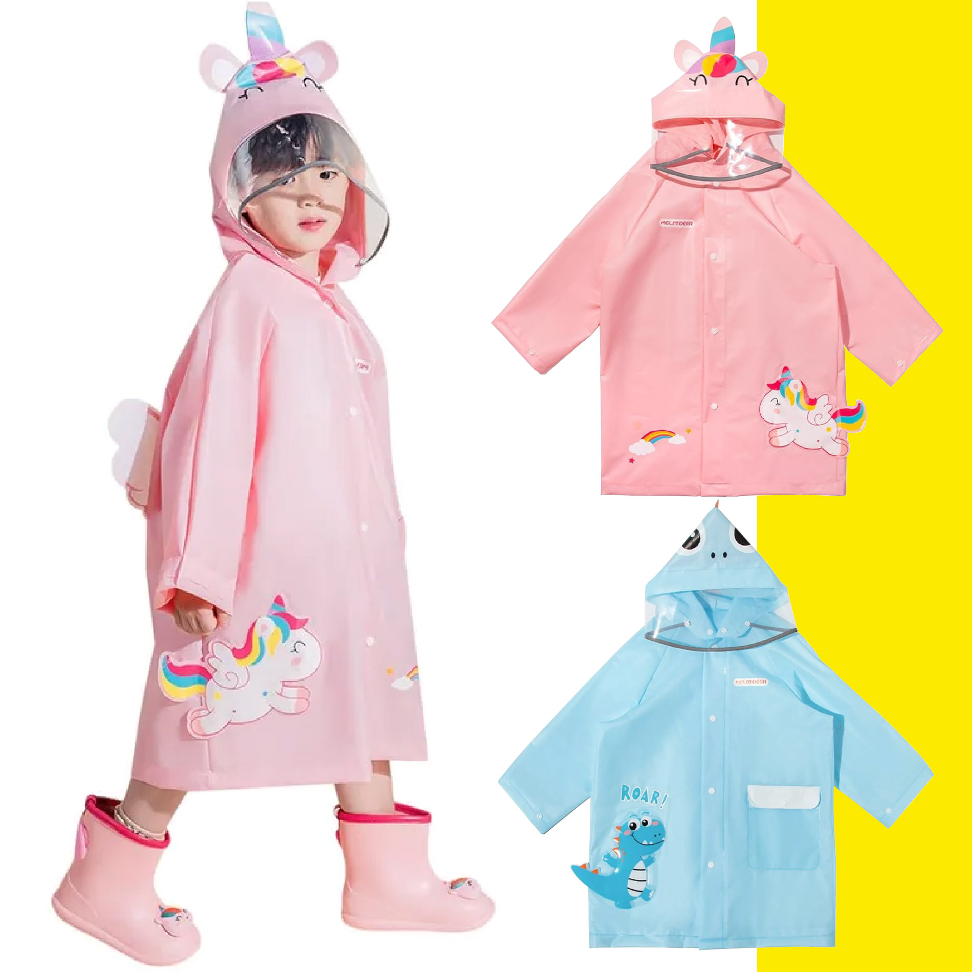 Vista 9 de Capa Lluvia Para Niños Visera y Expansor