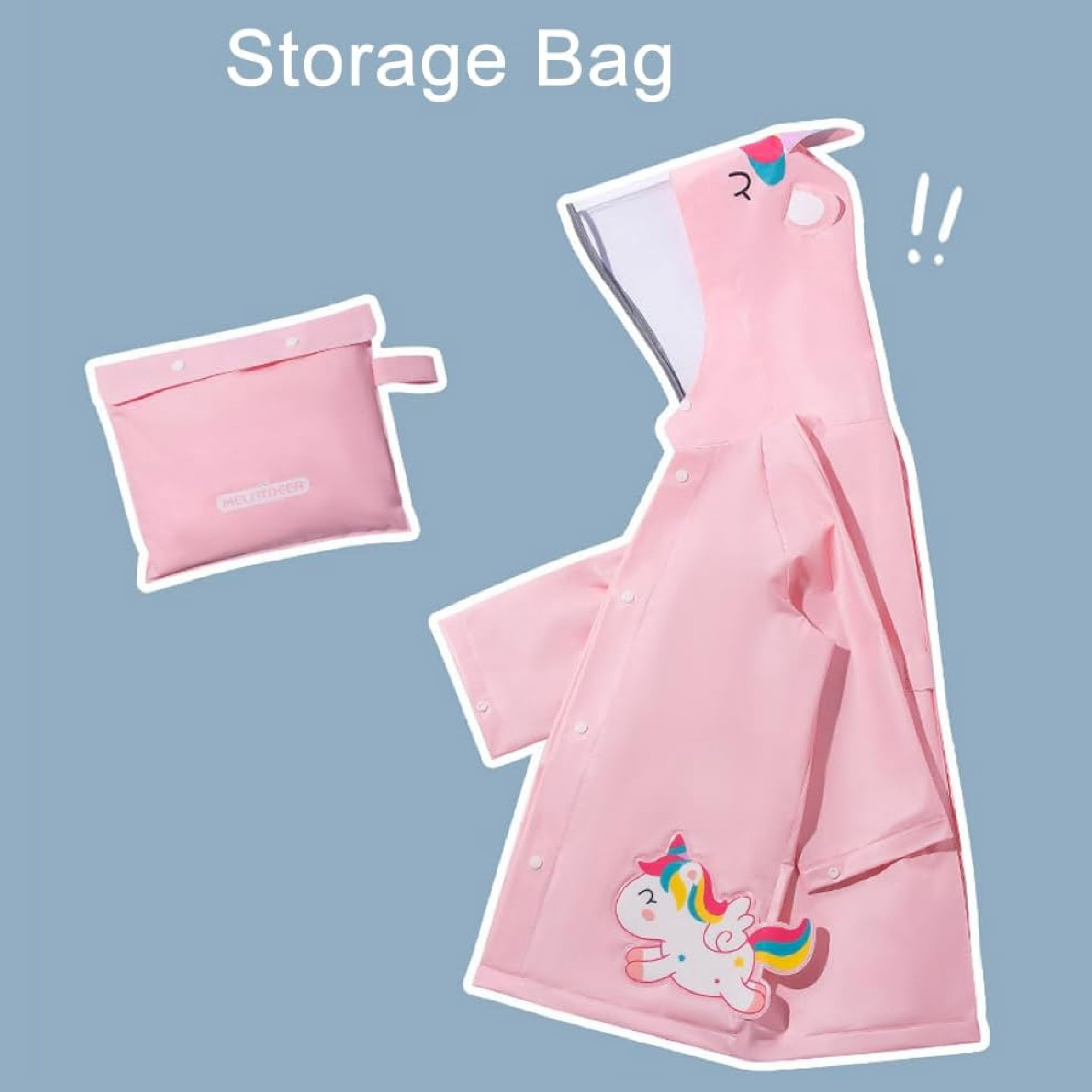 Vista 7 de Capa Lluvia Para Niños Visera y Expansor