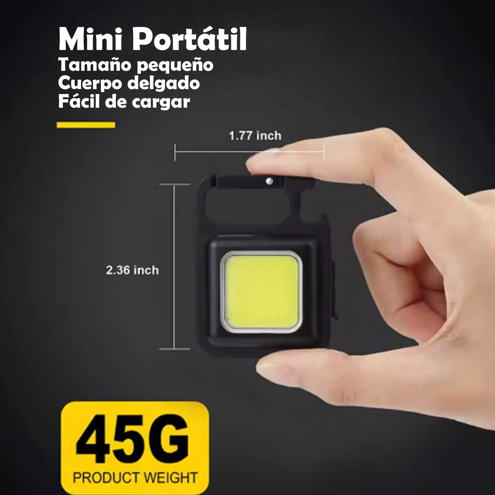 Miniatura 8 de Mini Linterna Llavero Potente Recargable