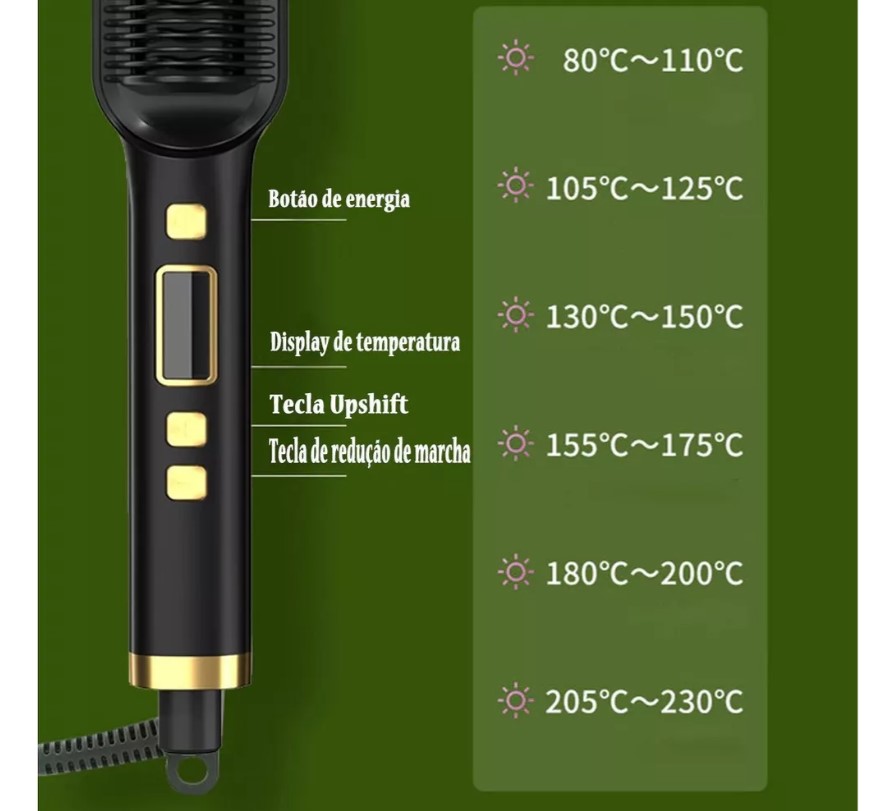 Miniatura 3 de Peine Cepillo Alisador Eléctrico Control