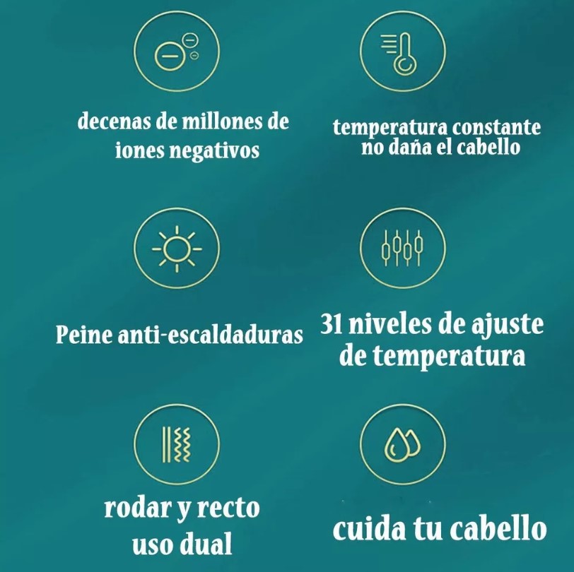 Miniatura 2 de Peine Cepillo Alisador Eléctrico Control