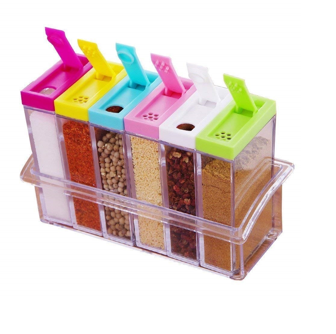 Miniatura 4 de Set 6 Frascos Organizadores Especieros M