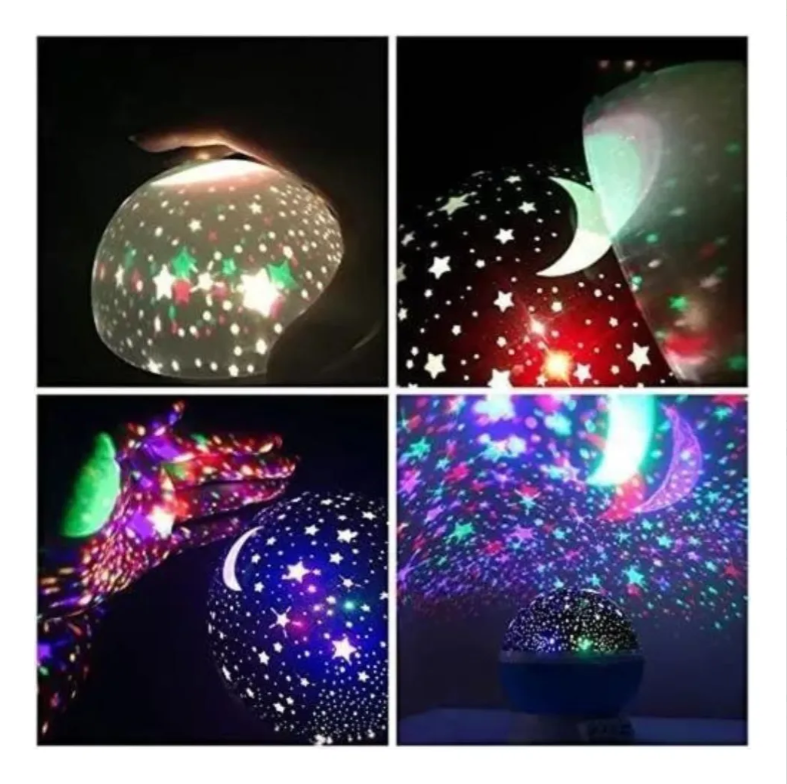 Lámpara Giratoria Proyector Estrellas