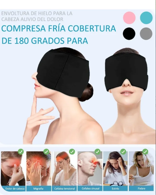 Miniatura 2 de Gorro Gel Alivio Migraña Dolor Cabeza