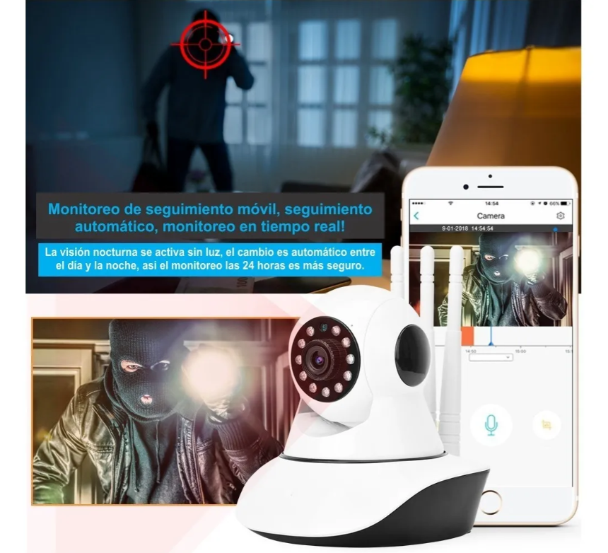 Miniatura 3 de Cámara De Seguridad Ip Wifi 3 Antenas