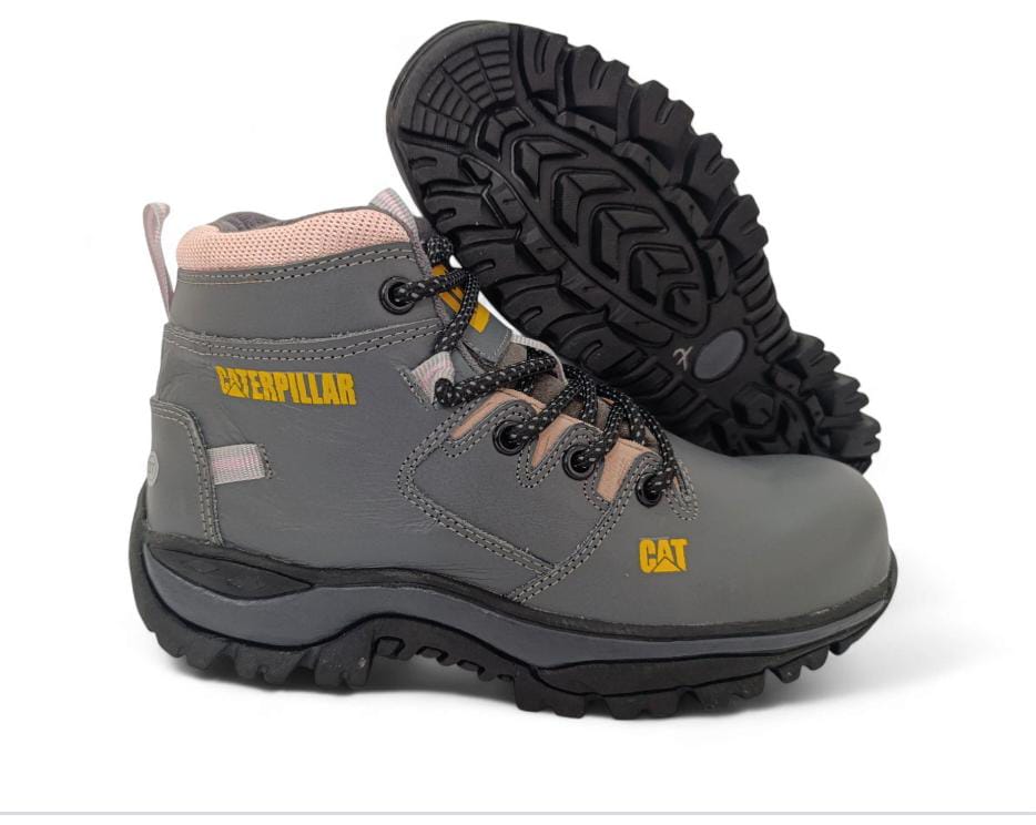 Bota Cat Dama 021 cp gris con rosado