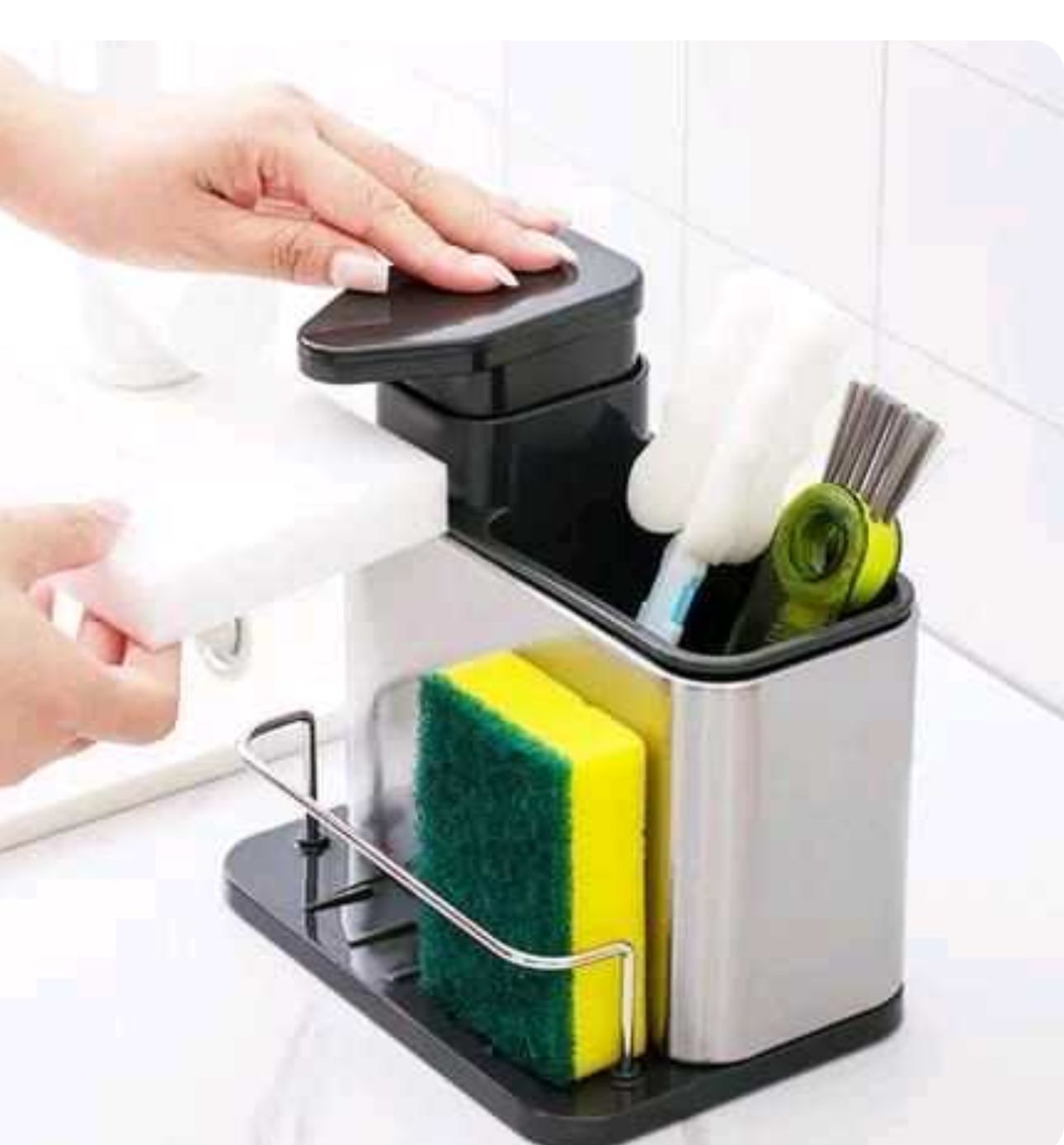 ESCURRIDOR Y DISPENSADOR DE JABON