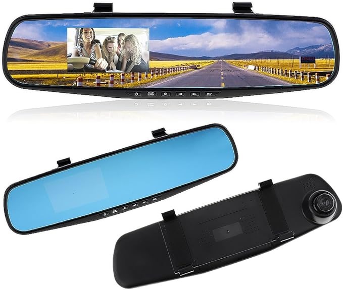 Espejo Retrovisor Doble Camara Para Carr